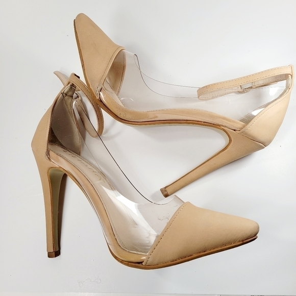 Liliana Shoes - Liliana Women's Nude Stilleto Heels Pumps Size 6.5